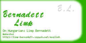 bernadett limp business card